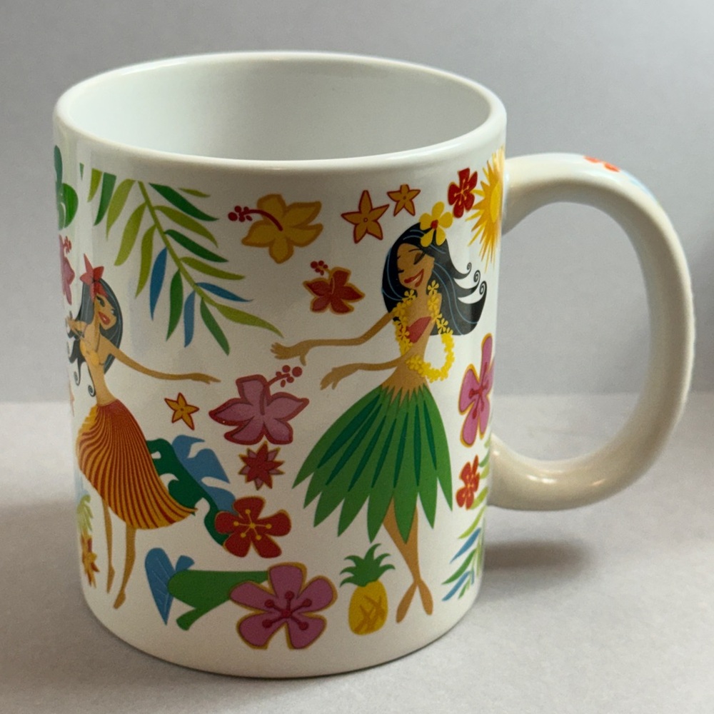 Hula Honey Floral Dance Mug Tiki Cup Hawaii Aloha